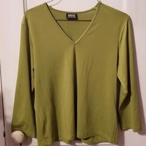 Olive Green Baranda Long Sleeve Women’s Blouse